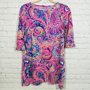 Lilly Pulitzer Dress Girls Size Large 14-16 Mini Sophie  Vibrant UPF 50 School